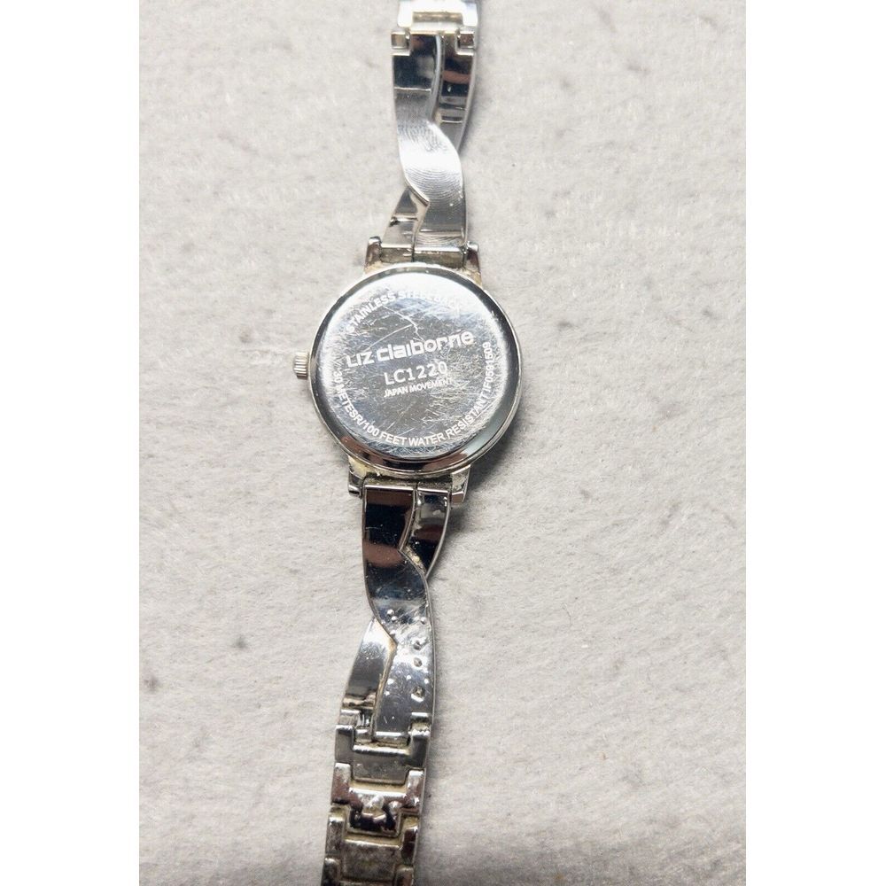 Liz Claiborne LC1220 Japan Movement Diamond Gold Silver Toned Ladies Wristwatch‎ - Picture 6 of 8